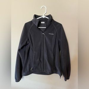 Womens Black Columbia fleece zip up sweatshirt. Size medium